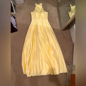 Size 6, long formal dress, yellow